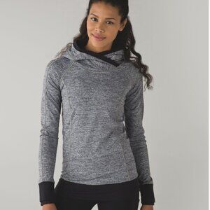 Lululemon Think Fast Hoodie Space Dye Camo Black Dark Slate Size 6